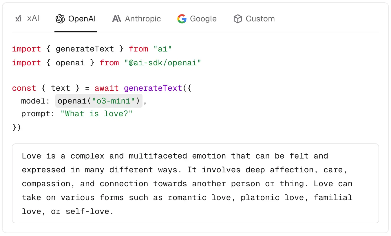 The Vercel AI SDK in a nutshell