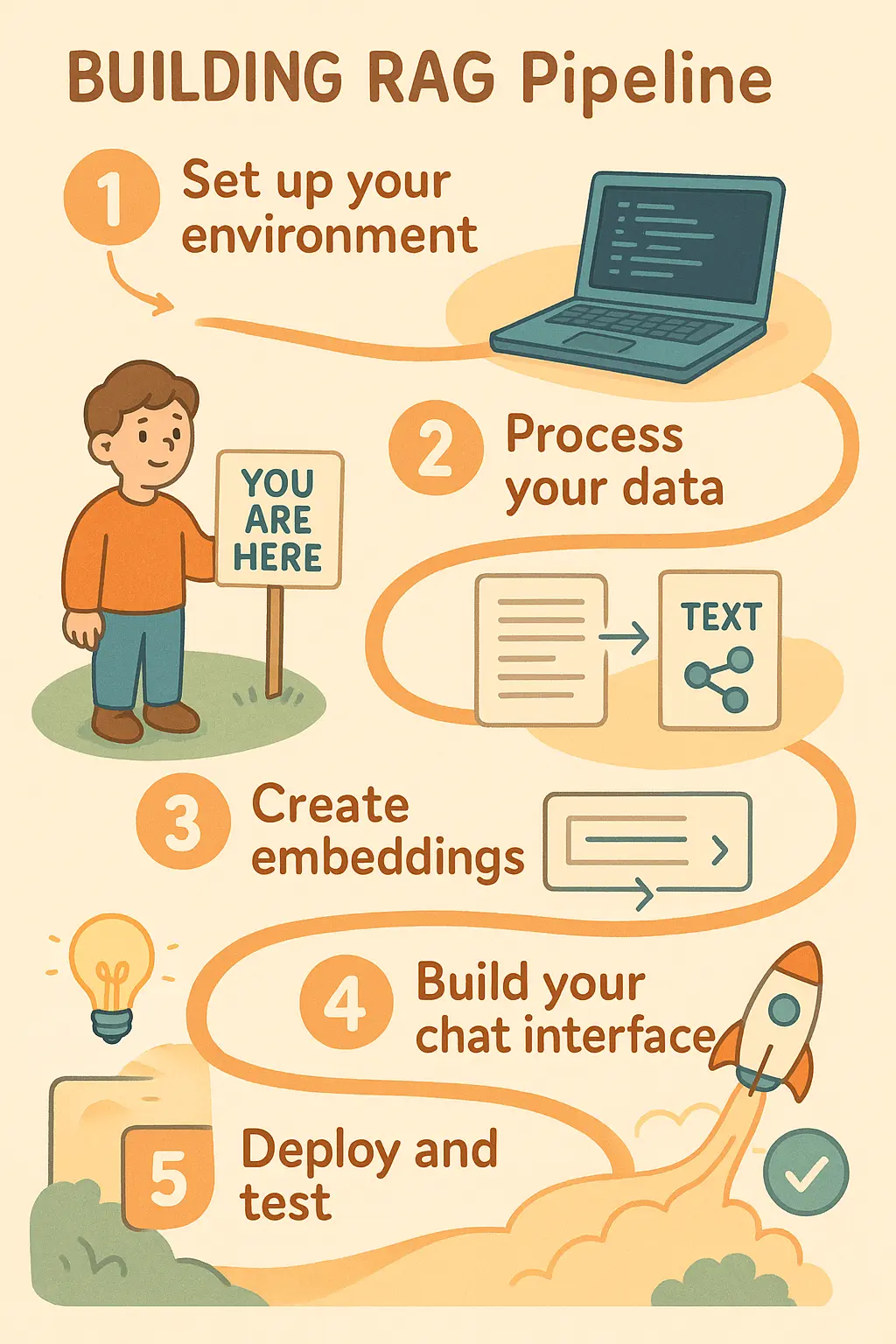 RAG pipeline architecture diagram showing the complete system flow